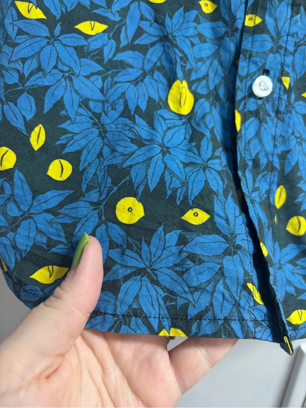 Creepy Co. Halloween Watching Eyes Button-Up